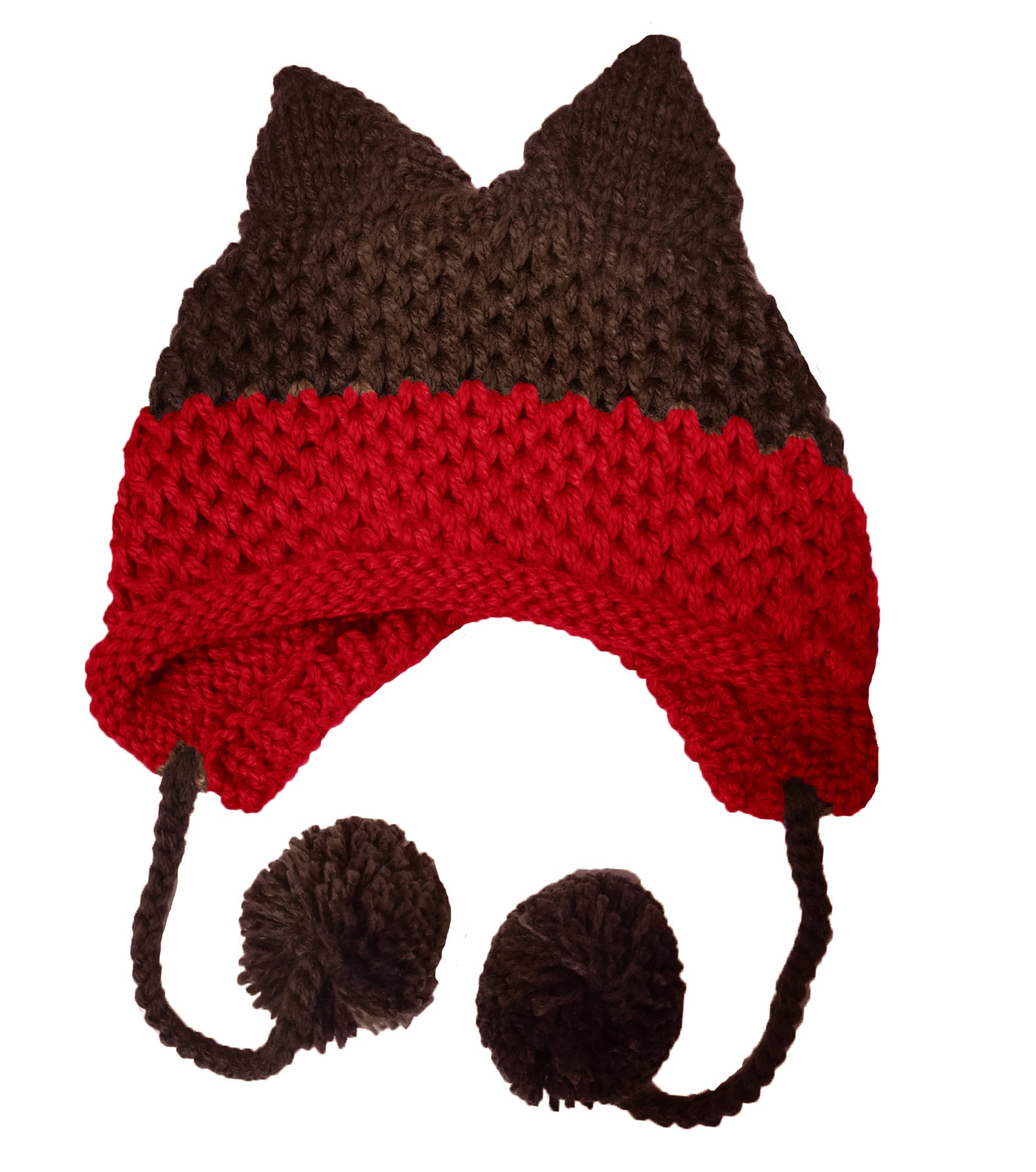 Fox Hat Colorblock Ear Fur Ball Limorista
