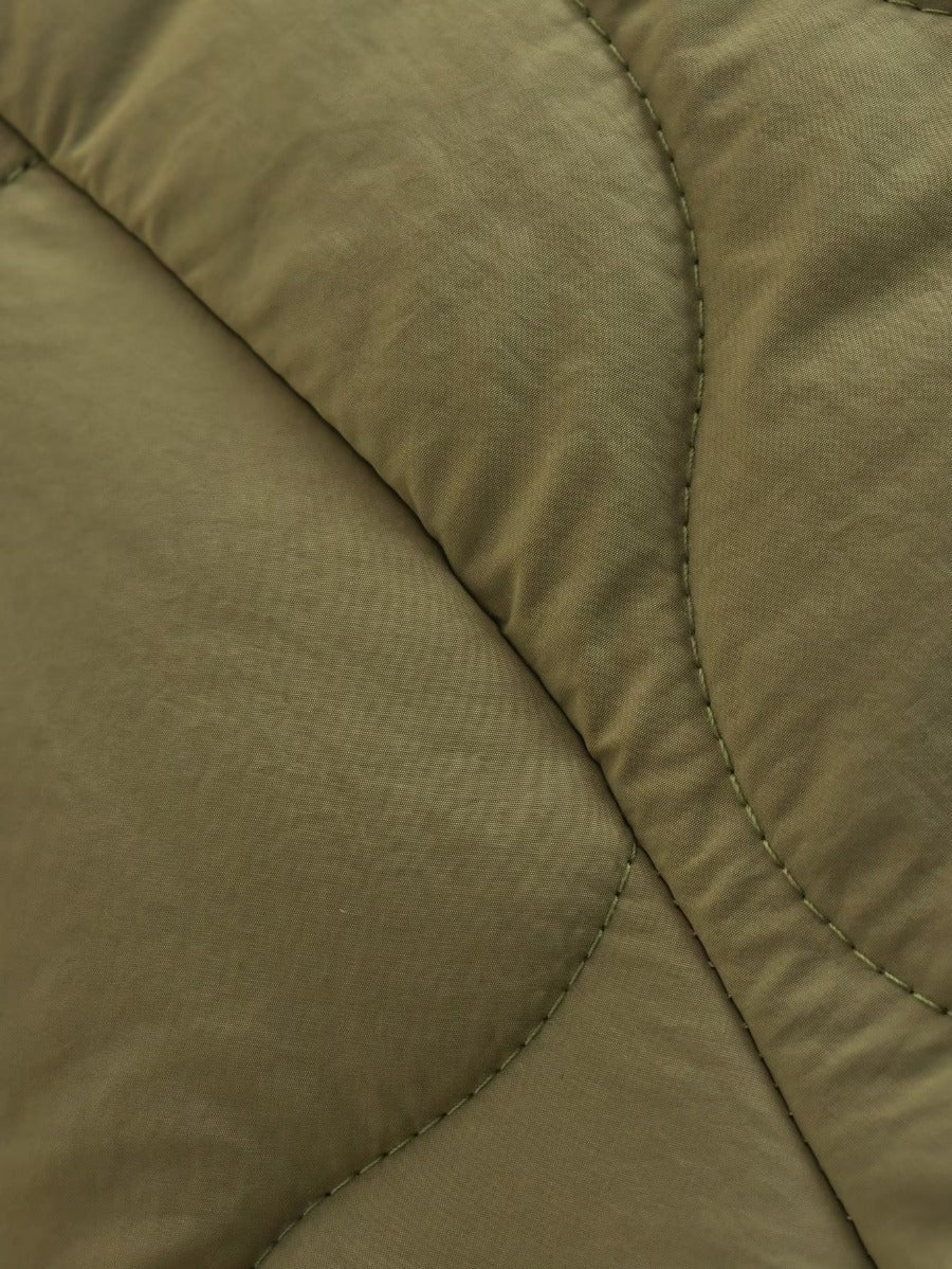 Single-breasted Mid-length Loose Cotton Coat Limorista