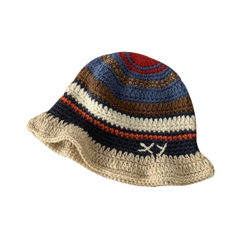 Japanese-style Retro Hollow Flower Handmade Knitted Bucket Hat Women Limorista