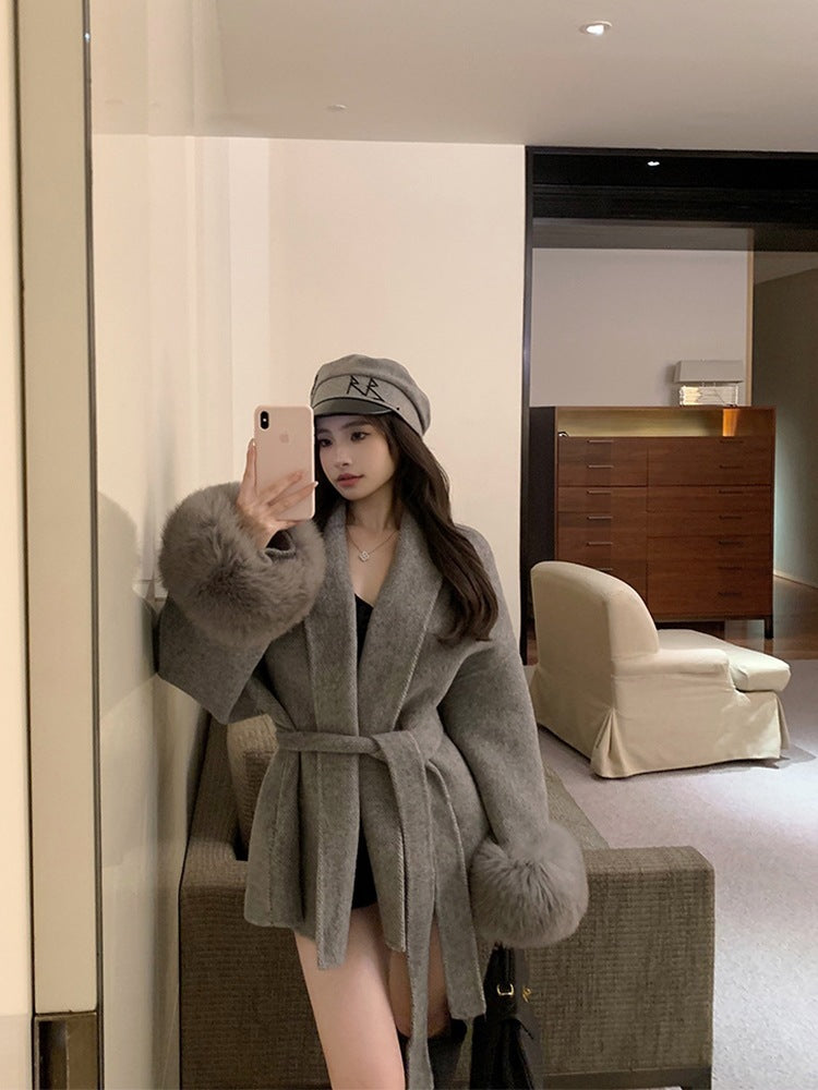 Fashion Plus Size French Elegant Woolen Overcoat Limorista