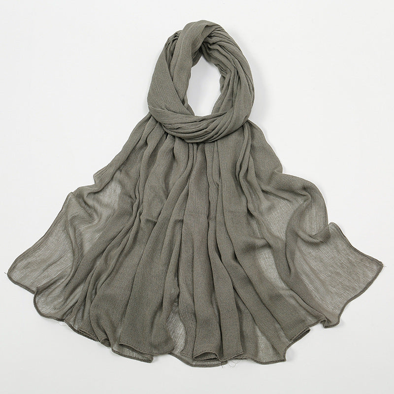 Curling Rayon Wrinkle Scarf Women&