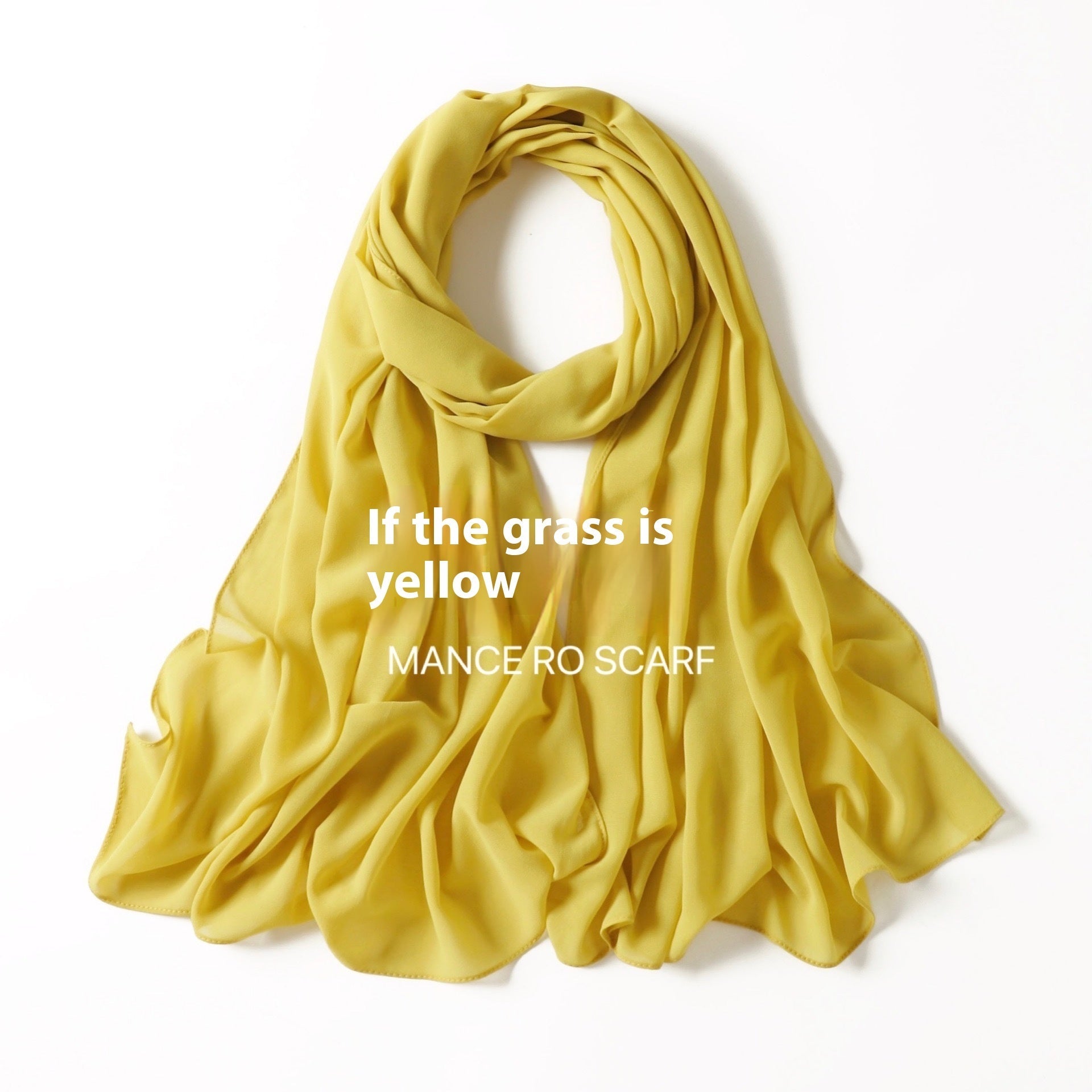 Pure Color Pearl Chiffon Scarf Headcloth Veil Chiffon Scarf Limorista