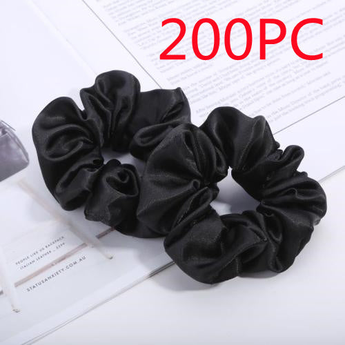 European And American Cloth Circle Head Rope Pure Color Headdress Hair Rope Limorista