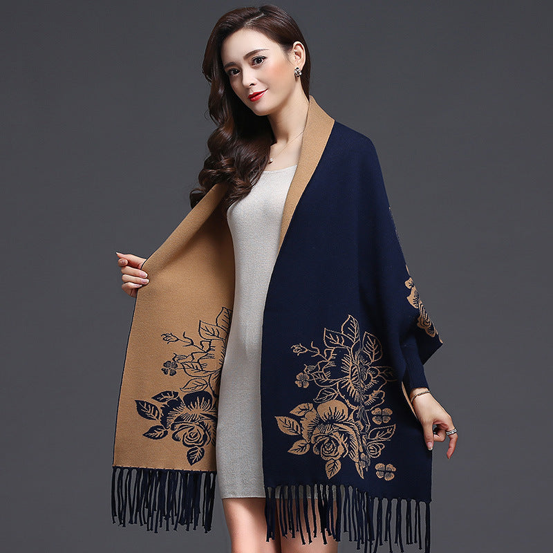 Mid-length Tassels Loose-fitting Knitted Cardigan Thickened Sweater Cashmere Outerwear Limorista