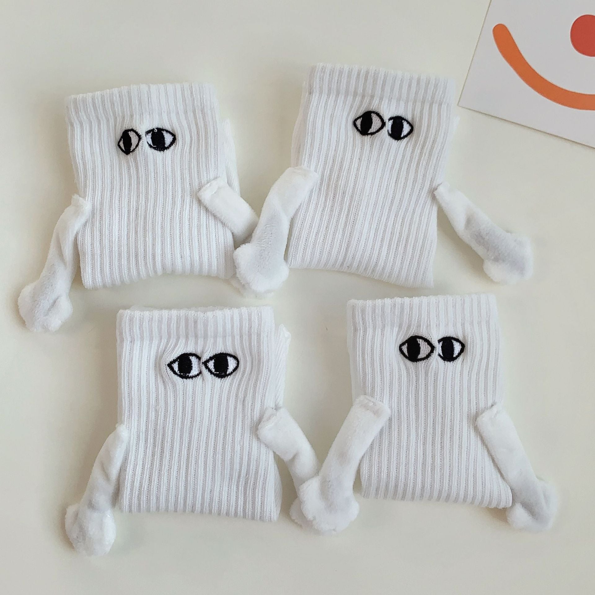 Short Mid-tube Sports Socks Tidal Summer Trend Pull Feet Do Not Hold Hands Couple Socks Limorista