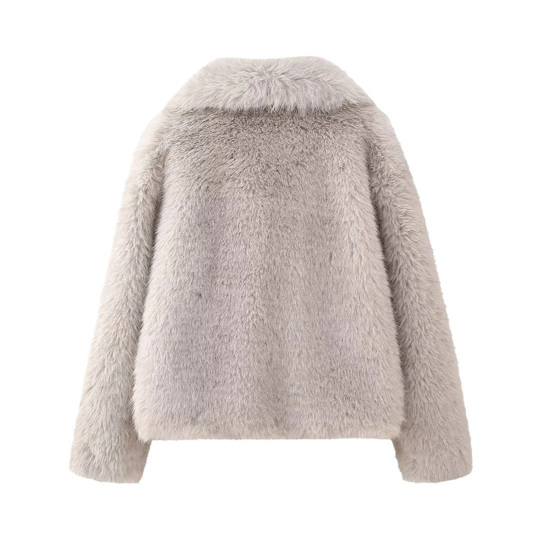 Artificial Fur Mink-like Coat Winter Coat European And American Socialite Style Top Limorista