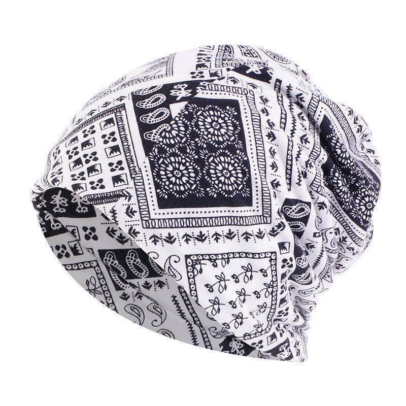 New Warm Couples Pullover Print Bandana Hat Limorista