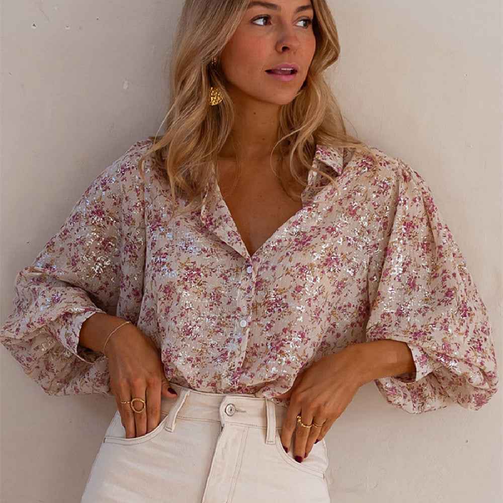 Limorista - Fashion Single Row Multi-buckle Shirt For Women