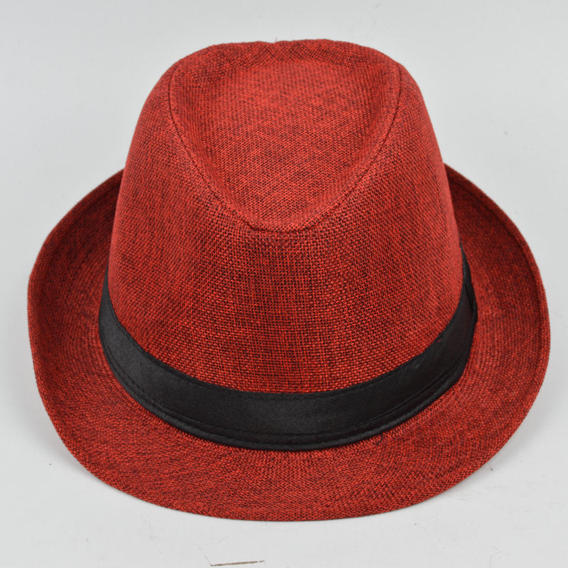 Manufacturers Supply Jazz Hat British Style Cotton And Linen Solid Color Top Hat Limorista