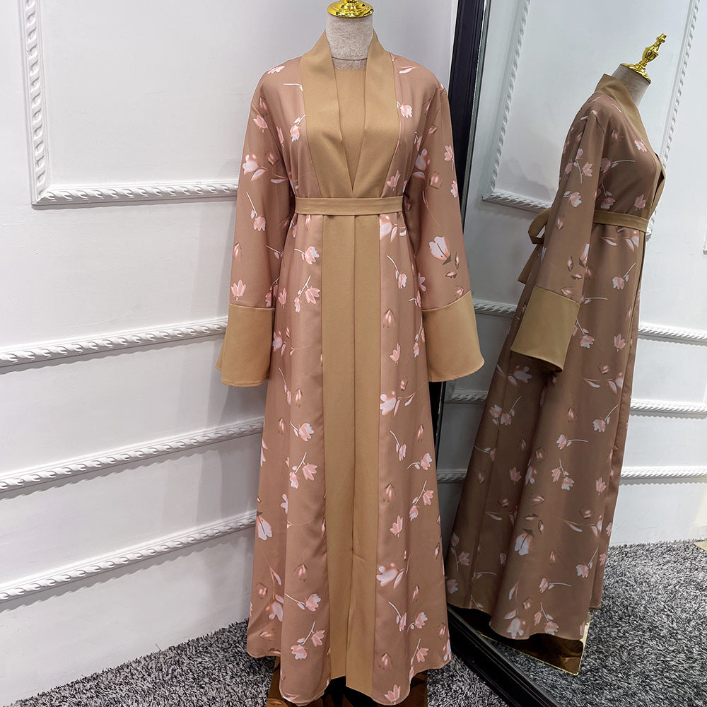 Middle East DUBAI Turkish Robe Solid Color Jumpsuit Limorista