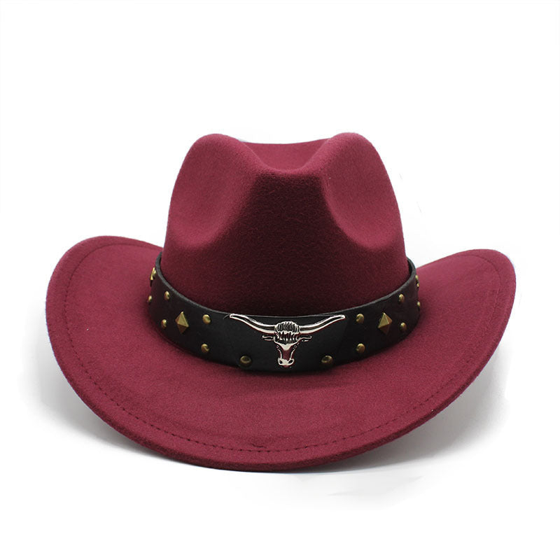 Polyester Retro Jazz Western Cowboy Hat Limorista