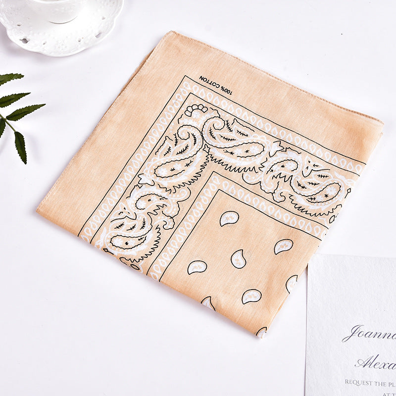 55 cm Polyester Turban Cashew Square Scarf Limorista