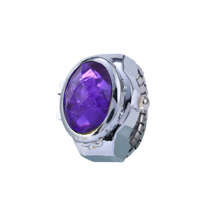 Oval Three Dimensional Flower Flip Finger Watch Limorista