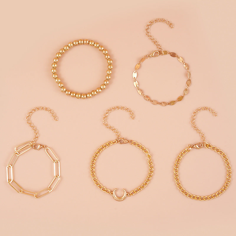 Alloy Chain Bracelet 5-piece Set Limorista