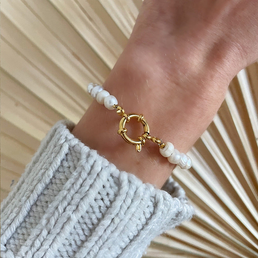 Baroque Natural Freshwater Pearl Bracelet Limorista