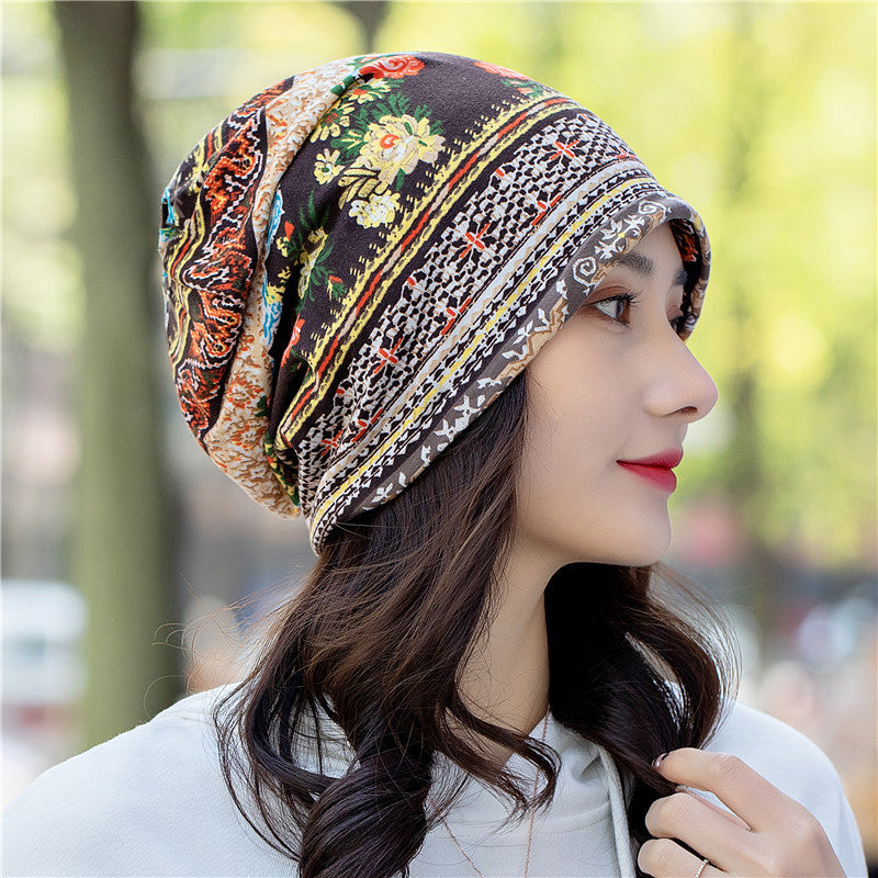 Head Ethnic Wind Series Korean Cashew Flower Bun Head Hat Limorista