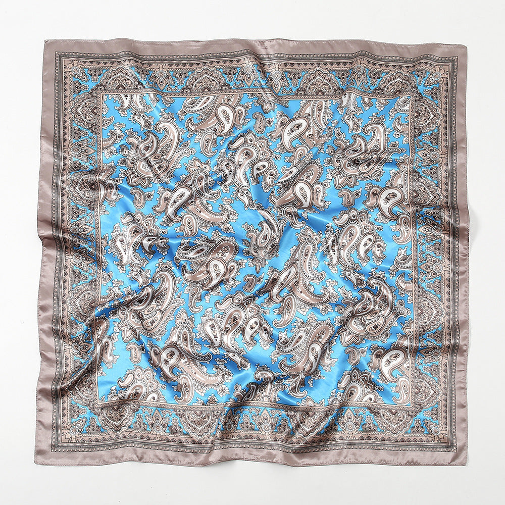 Paisley Printed 90 Square Scarf Retro Fashion Shawl Limorista