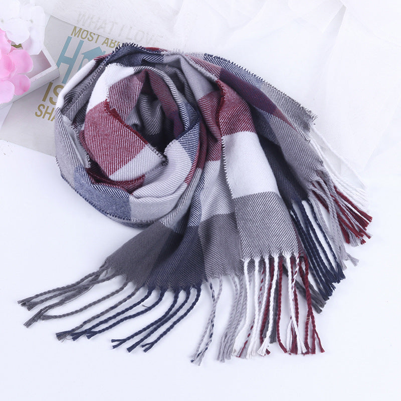 Autumn And Winter British Style Plaid Scarf Winter Limorista