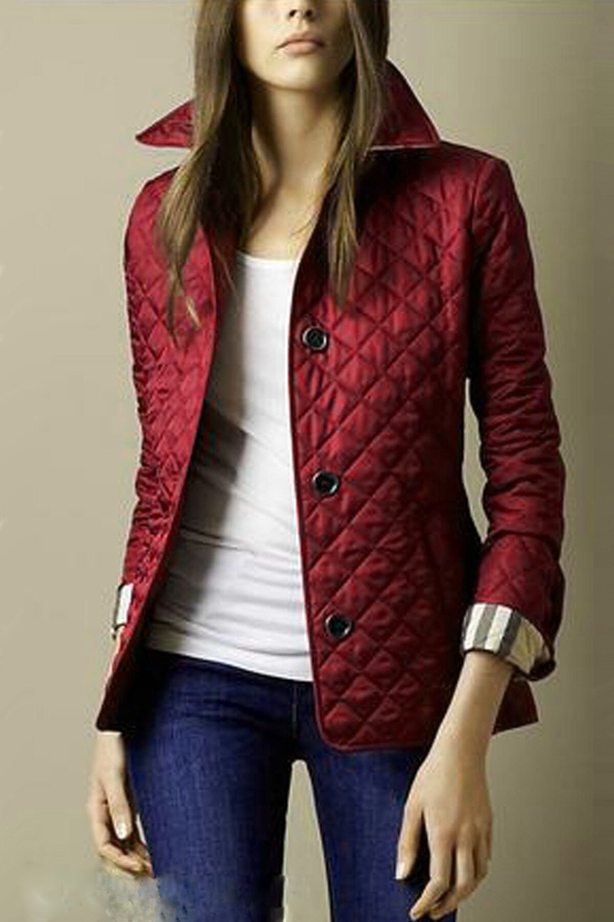 Fashionable Elegant Lapel Cotton-padded Jacket Limorista