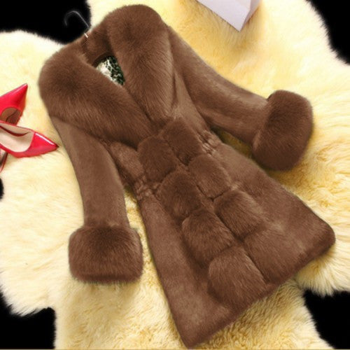New Style Rabbit Fur Ladies Fur Coat Limorista