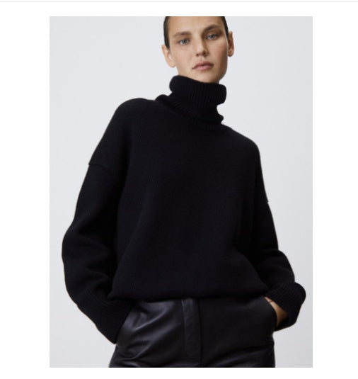 Loose Slit Bottoming Sweater Lazy Style Limorista