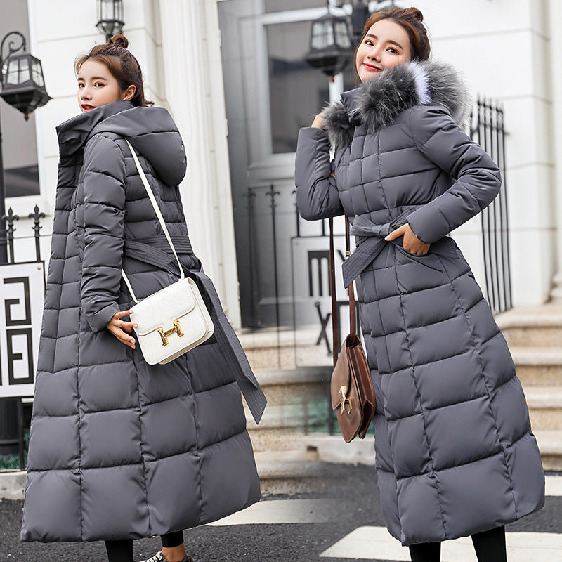 Slim-fit Over-the-knee Padded Cotton Coat Winter Coat Limorista