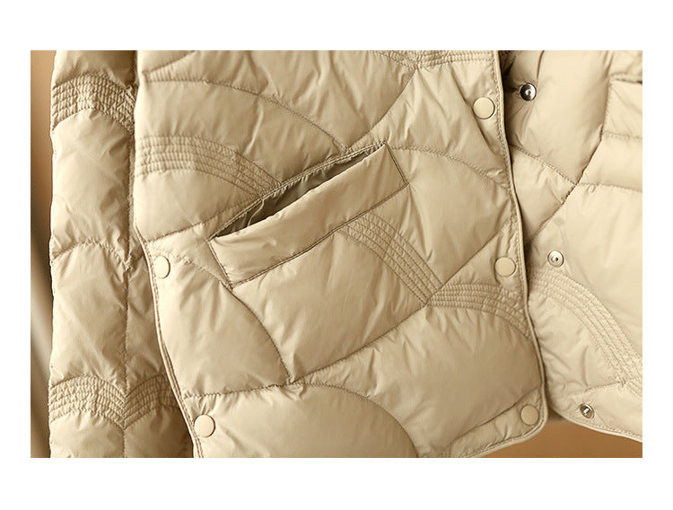 Lightweight Down Jacket Female Loose Lapel Limorista