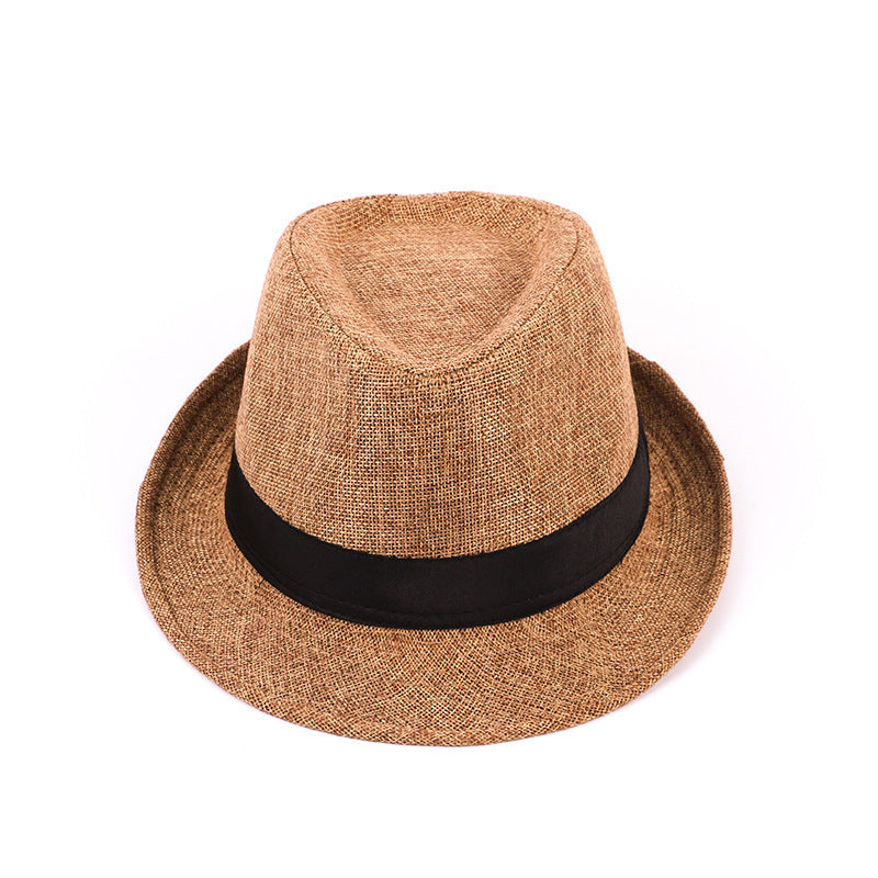 Manufacturers Supply Jazz Hat British Style Cotton And Linen Solid Color Top Hat Limorista
