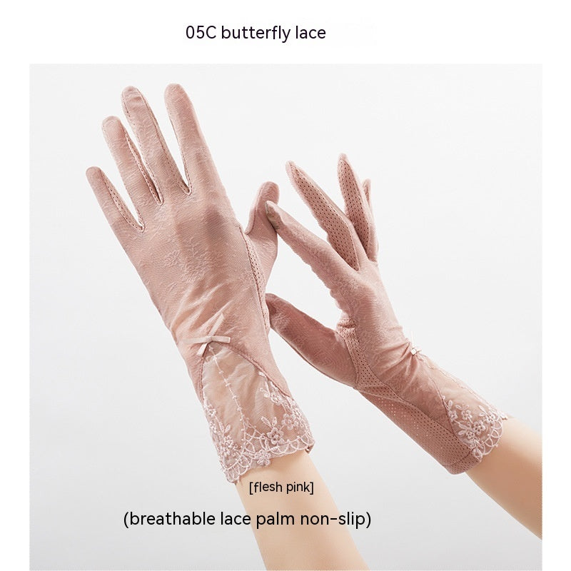 Lightweight Breathable Lace Sun Protection Gloves Limorista