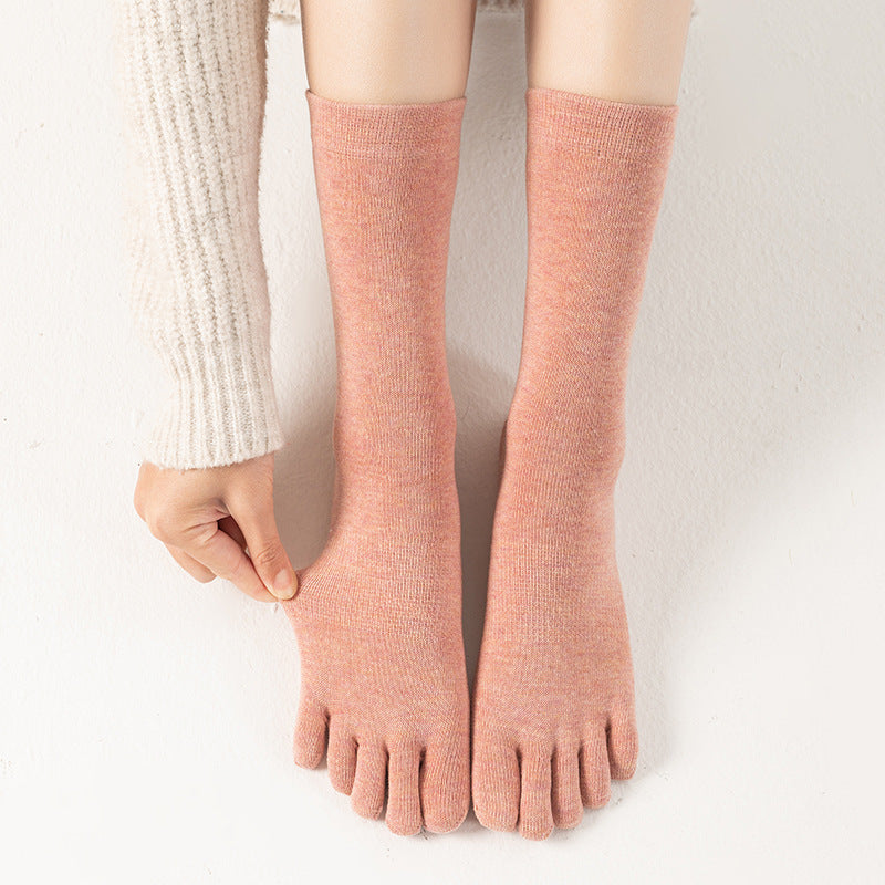 Sweat Absorbing Japanese Solid Five Toe Socks Limorista