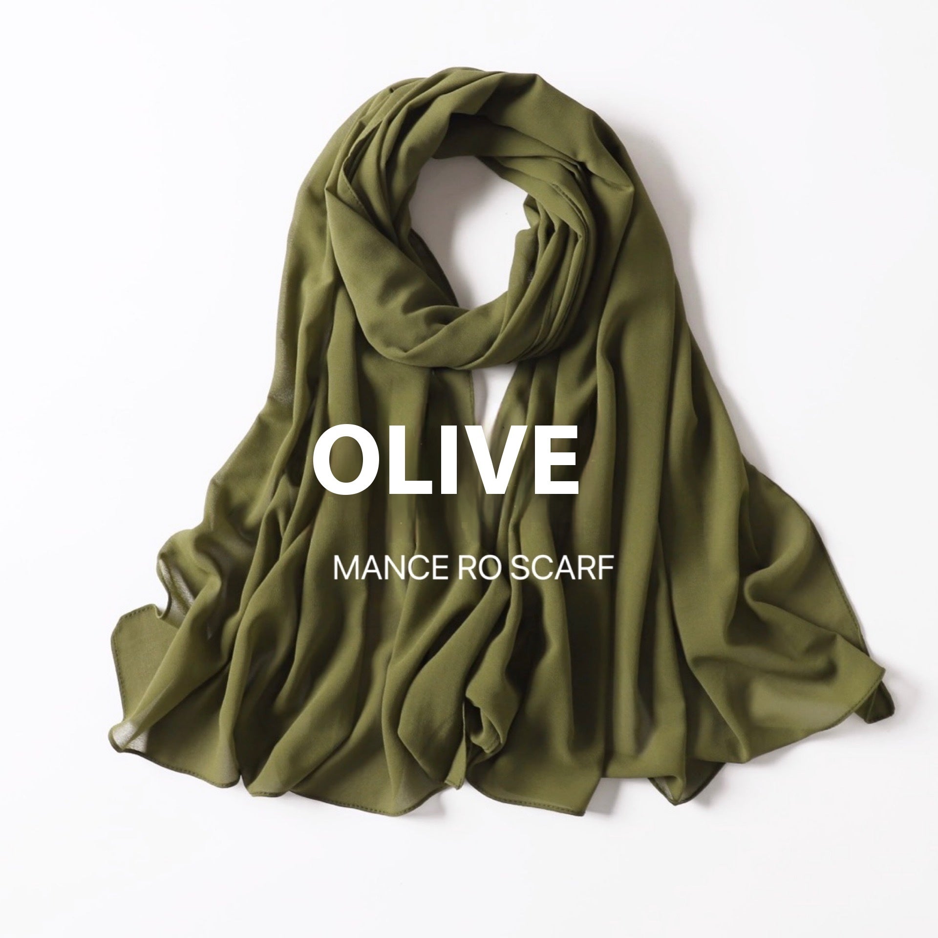 Pure Color Pearl Chiffon Scarf Headcloth Veil Chiffon Scarf Limorista