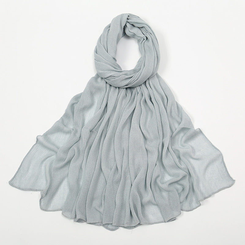 Curling Rayon Wrinkle Scarf Women&