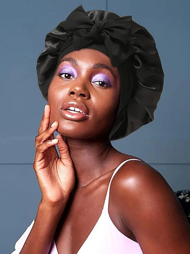 New Silk Bonnet For Sleeping Women Satin Bonnet Hair Bonnet Night Sleep Cap Scarf Wrap For Curly Hair With Tie Band For Curly Hair Limorista