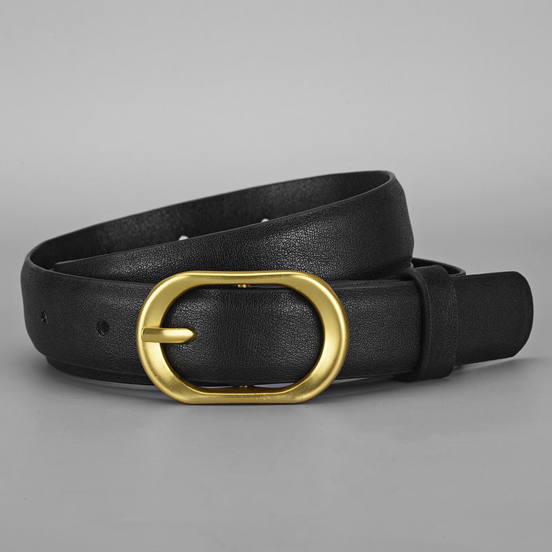 Trendy Unique Jeans All-match Decorative Thin Belt Limorista