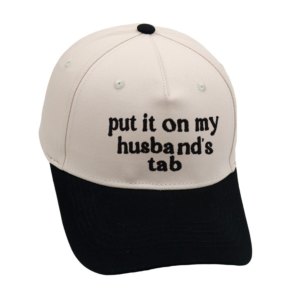 Put It On My Husbands Tab Trucker Embroidery Color Matching Baseball Cap Limorista