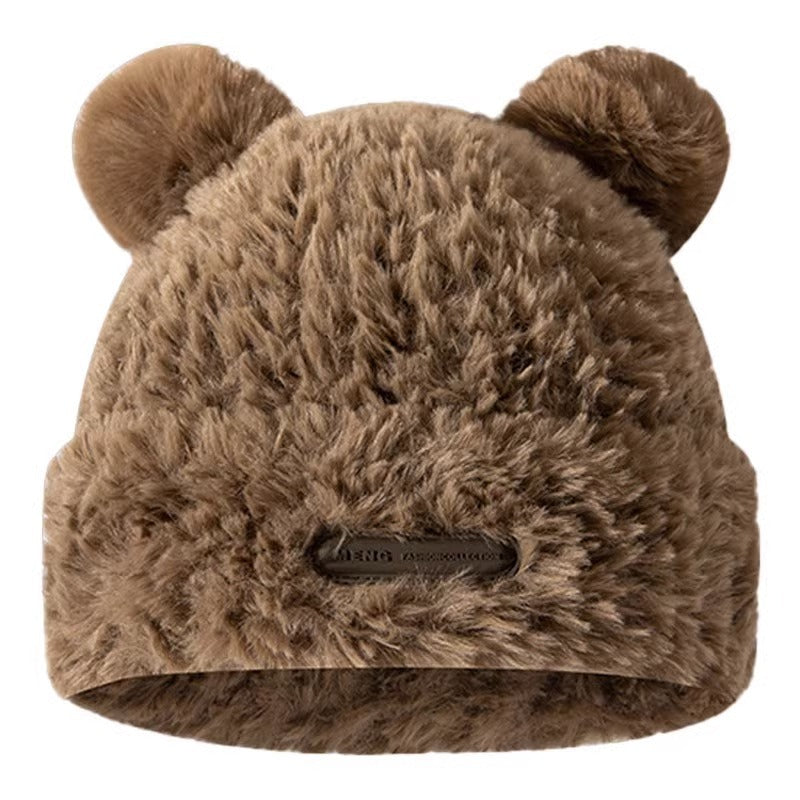 Cute Furry Face-looking Warm Plush Hat Limorista