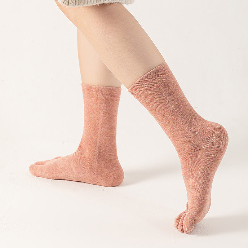 Sweat Absorbing Japanese Solid Five Toe Socks Limorista