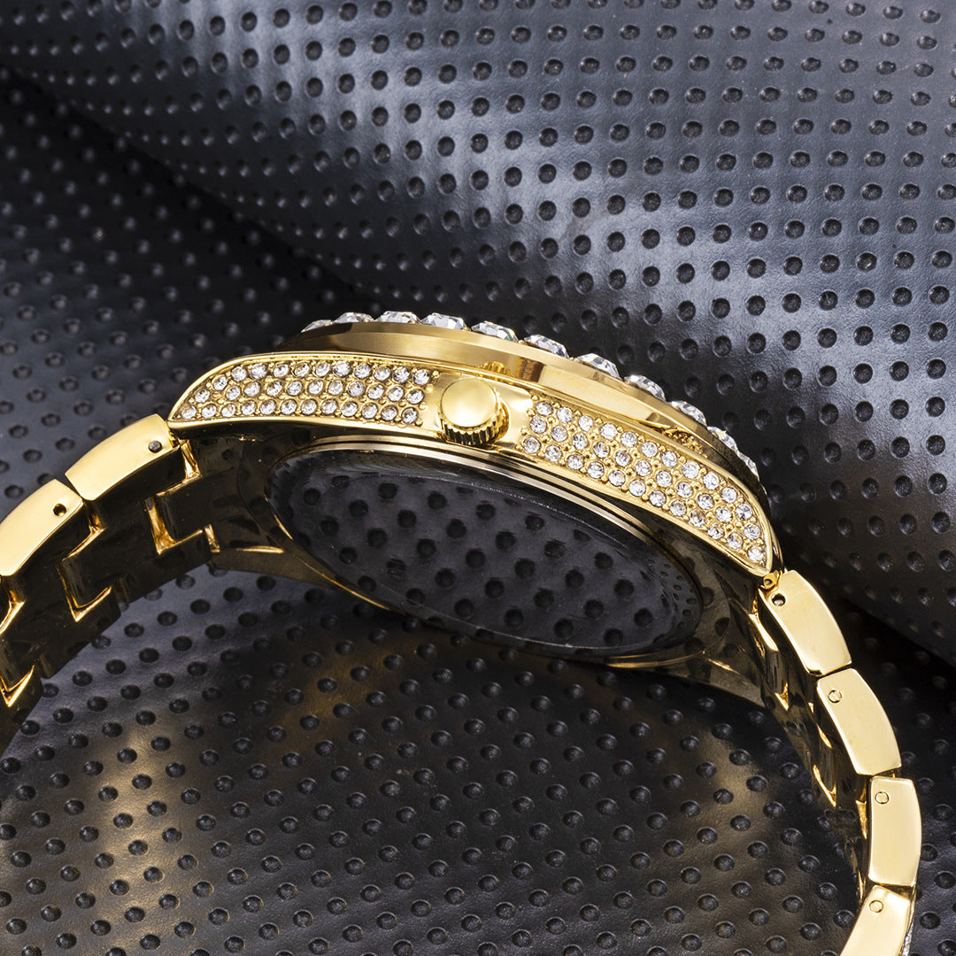 Fashionable Large Dial Full Diamond Watch Limorista