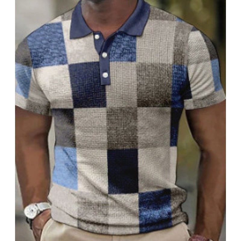 Fashion Digital Printed Plaid Shirt Limorista