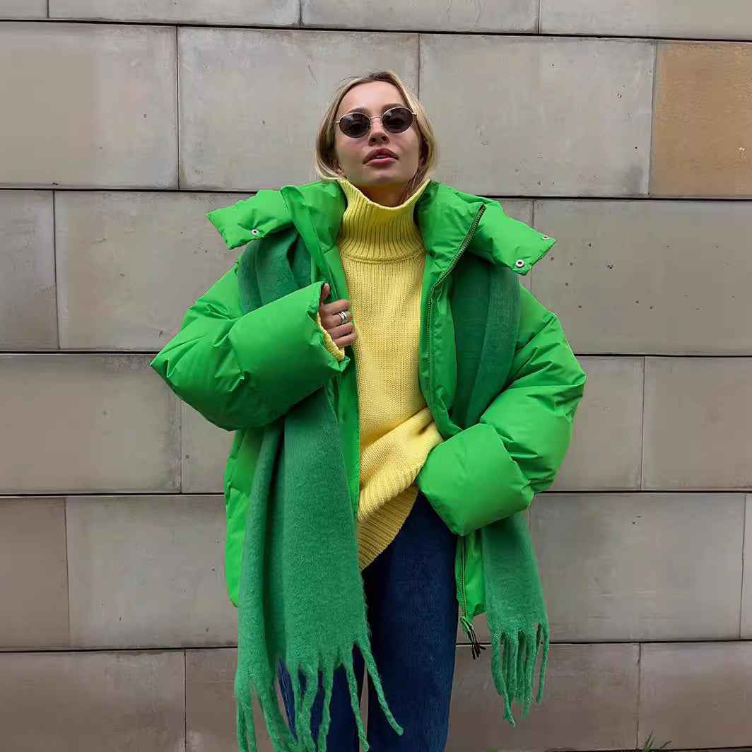 Limorista - Cotton Padded Jacket Female Loose Cotton Coat Baggy Coat