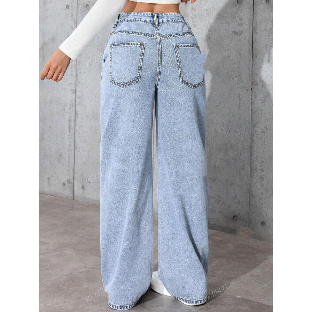 Sweet And Spicy Style High Waist Straight Jeans Limorista