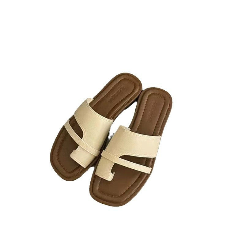 Simple Vacation Style Set Sandals Cool Casual Women&