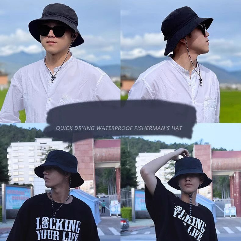 Foldable Fisherman Hat Summer Quick-drying Waterproof Outdoor Cycling Fishing Sunhat Women Men Limorista