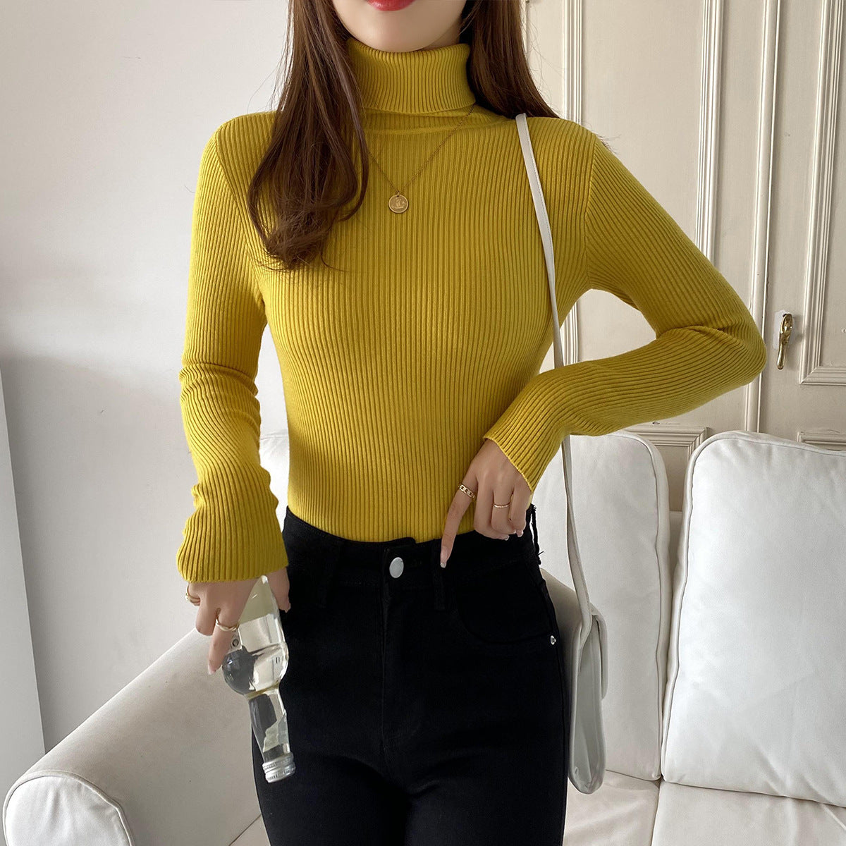 Basic All-matching Thickened Sweater Turtleneck Limorista
