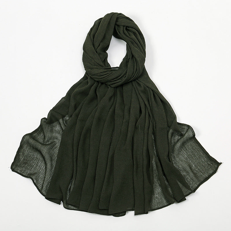 Curling Rayon Wrinkle Scarf Women&