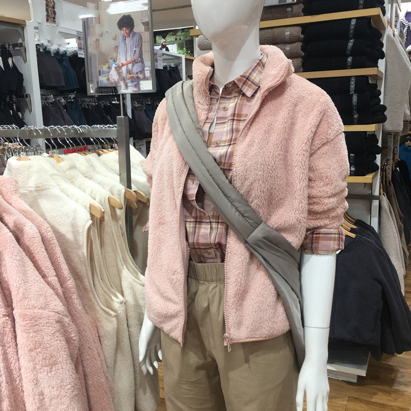 Coral Fleece Cardigan Stand Collar Jacket Warm Coat Limorista