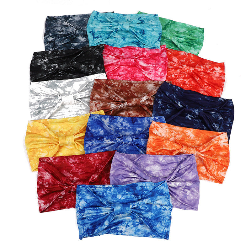 European And American New Tie-dye Sports Sweat-absorbent Hair Band Women&