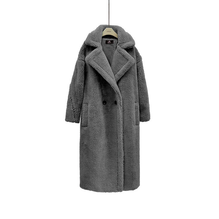 Plush Coat Ladies Long Lamb Coat Winter Limorista