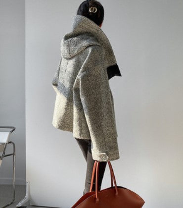 Fur One Piece Back-to-back Cap Coat Women&