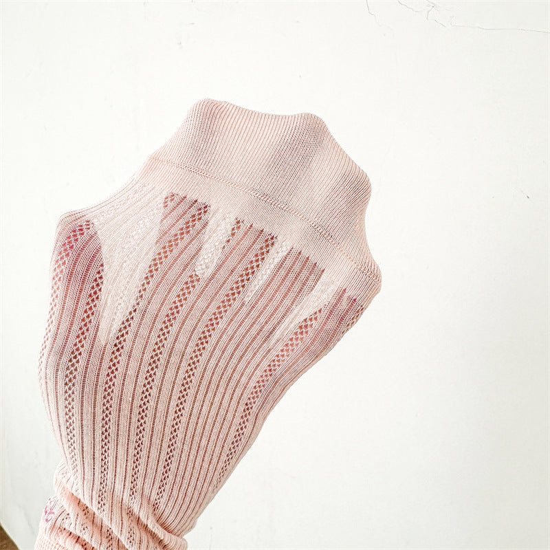 Bow Embroidered Short Thin Socks Limorista